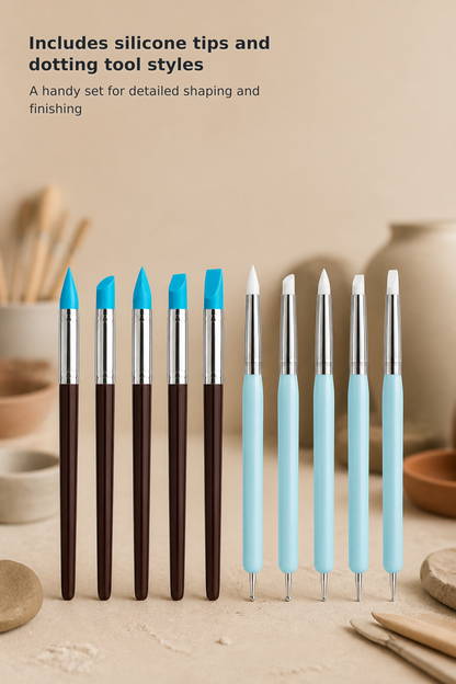10-Piece Silicone Clay Sculpting Tool Set